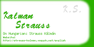 kalman strauss business card