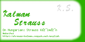 kalman strauss business card